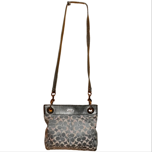 Coach Grey Tricolored Monogram Crossbody - Picture 4 of 9